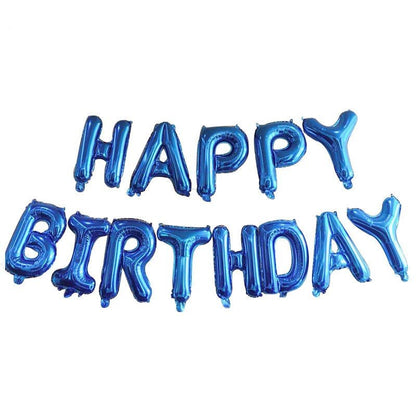 16 Inch Happy Birthday Foil Letter Balloons – Alphabet Banner Set for Kids Party Decor