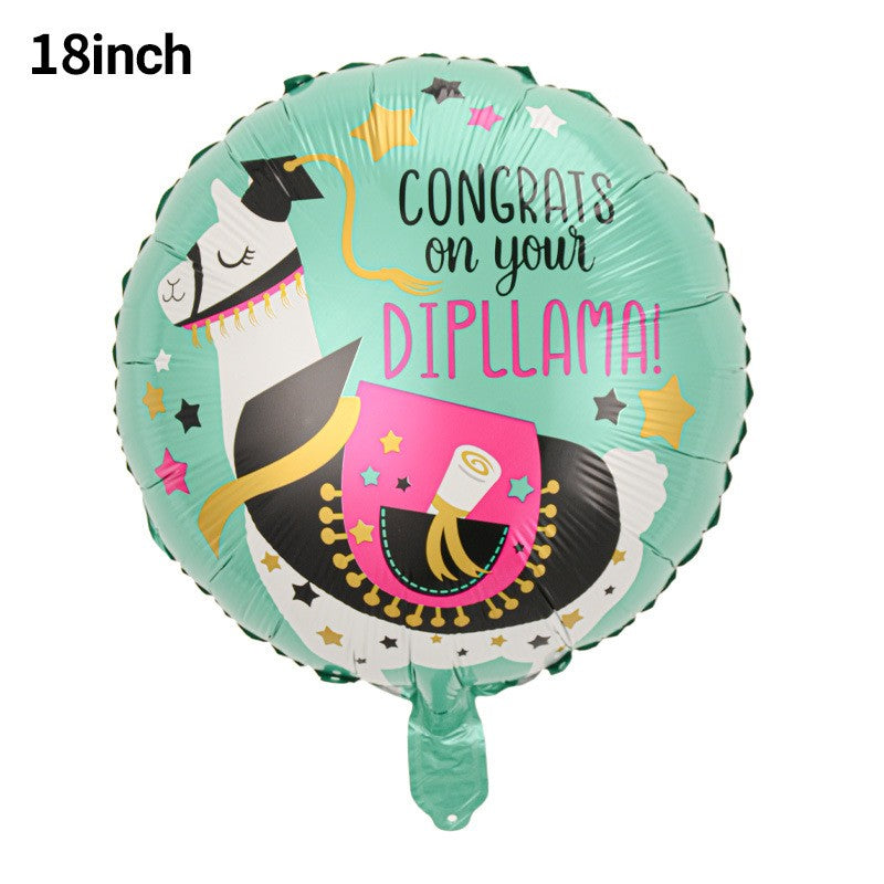 Graduation Foil Balloons – Mortarboard Cartoon Mylar Balloons for Grad Party, Ceremony & Celebration Decor