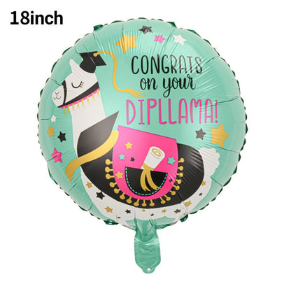 Graduation Foil Balloons – Mortarboard Cartoon Mylar Balloons for Grad Party, Ceremony & Celebration Decor