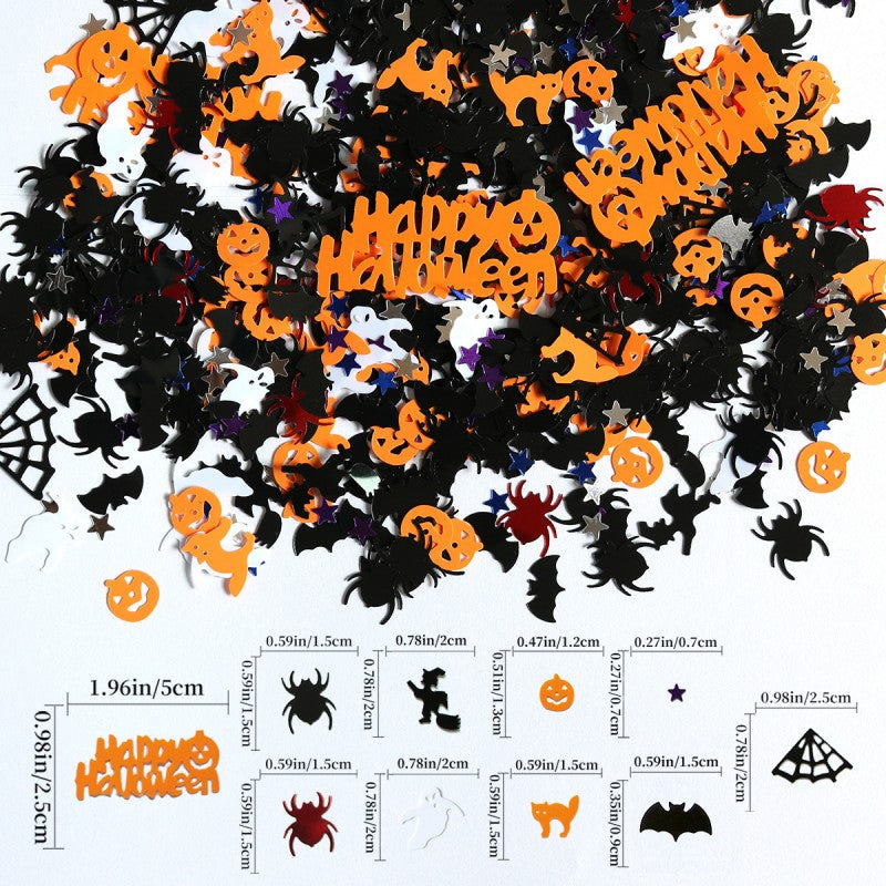 All-in-One Halloween Ghost Theme Party Set – Hanging Swag, Latex Balloons, Paper Confetti & Honeycomb Orbs for Home, School or Retail Decor