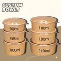 Food Grade Round Paper Bowls - Wholesale & Custom Logo Kraft Bowls for Takeaway