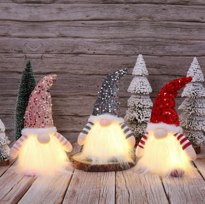 Rudolf Gnome Christmas Decoration – Lighted Gnome Figurine with Lantern, Premium Quality for Mantel, Shelf & Holiday Gift Exchange