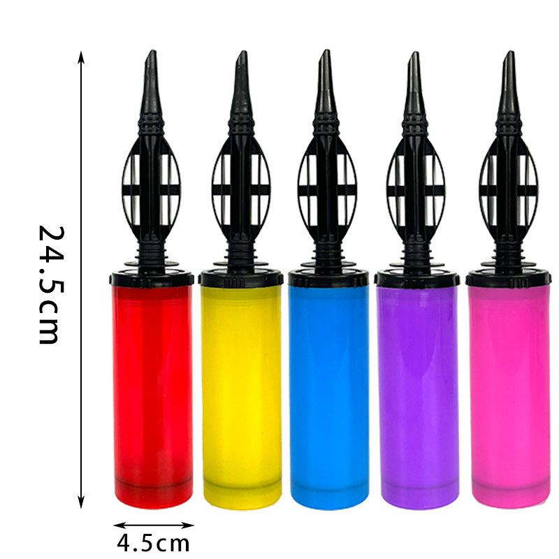 Balloon hand pump medium 24.5cm round nozzle standard color assortment