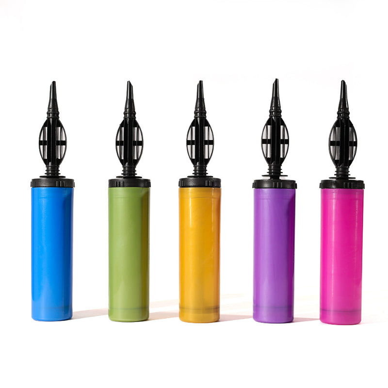 Balloon hand pump large round nozzle metallic chrome color assortment