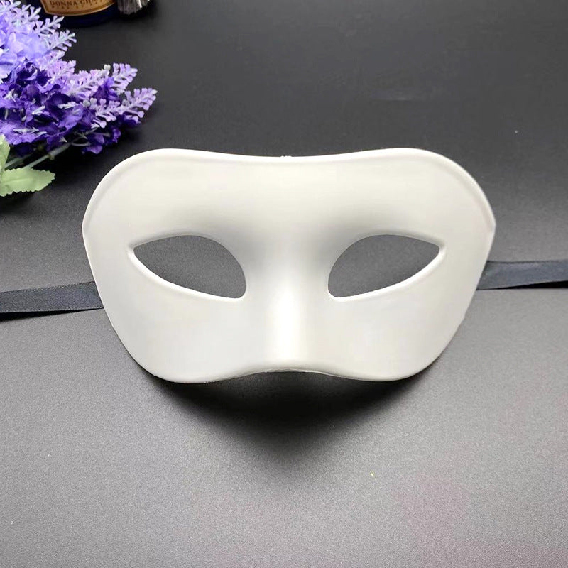 Men‘s Half Face Mask Vintage Cosplay Masquerade Party Mask Halloween Costume Accessory (Black/White/Vintage Gold/Vintage Silver/Gold Silver, 18x8cm)