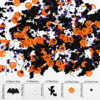 All-in-One Halloween Ghost Theme Party Set – Hanging Swag, Latex Balloons, Paper Confetti & Honeycomb Orbs for Home, School or Retail Decor