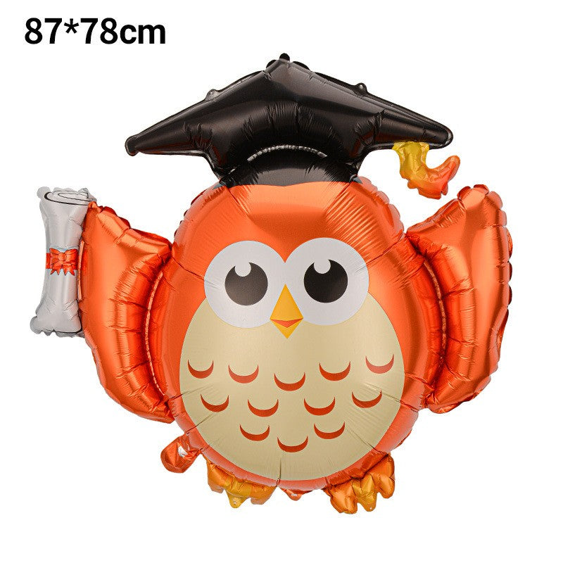Graduation Foil Balloons – Mortarboard Cartoon Mylar Balloons for Grad Party, Ceremony & Celebration Decor