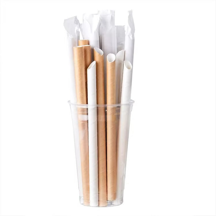 Complete Custom Paper Straw Series - 6/8/12mm Biodegradable & Individually Wrapped