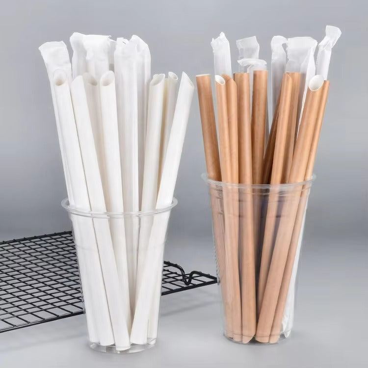 Complete Custom Paper Straw Series - 6/8/12mm Biodegradable & Individually Wrapped