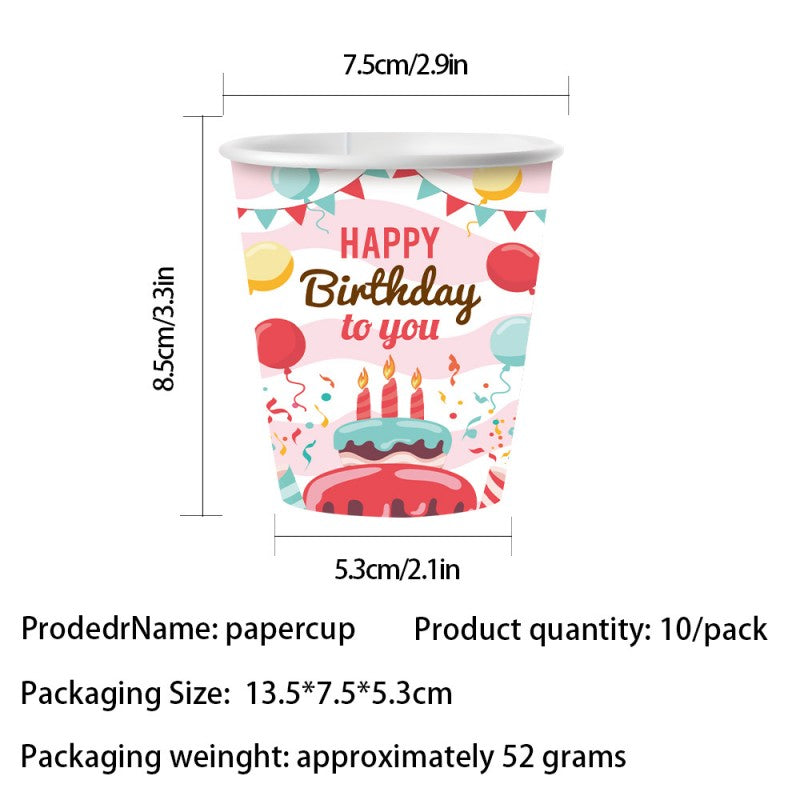 Balloon Birthday Party Set – Disposable Plates, Napkins, Cups & Cutlery for Kids Celebration, Easy Cleanup & Themed Decor