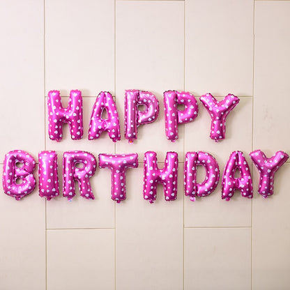 16 Inch Happy Birthday Foil Letter Balloons – Alphabet Banner Set for Kids Party Decor