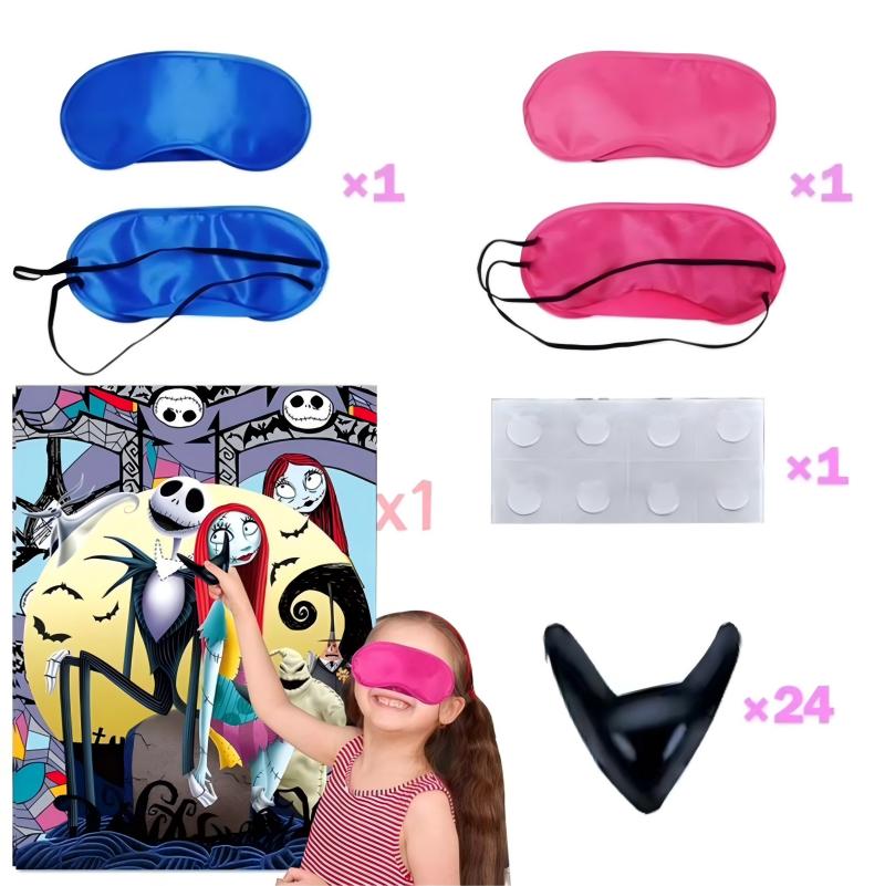 Spooky Night Halloween Party Set – Disposable Plates, Cups & Bunting Banner for Haunted House, Themed Celebration & Tableware (7″/9″ Plates, Cups, Napkins, Tablecloth, Bunting, Backdrop, Gift Bags, Black Cutlery & Straws, Poster)