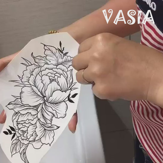 Video showing Halloween scar tattoo sticker designs and applied wound effects
