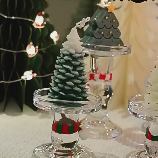 Video showing pine cone and Christmas tree LED decoration styles