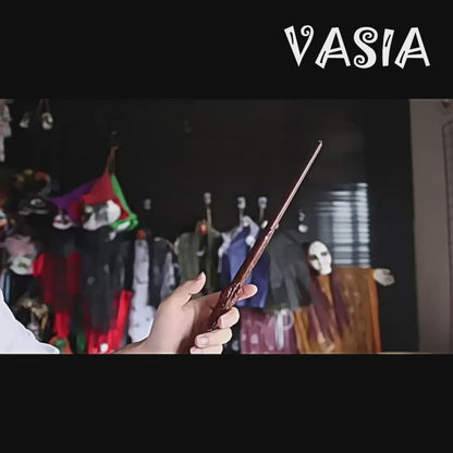 Video showing assorted wizard costume wands and accessories