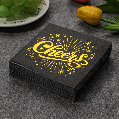 Custom Printed Square Paper Napkins 33x33cm - Bulk Disposable for Weddings, Parties & Fine Dining