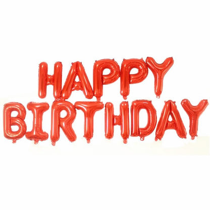 16 Inch Happy Birthday Foil Letter Balloons – Alphabet Banner Set for Kids Party Decor
