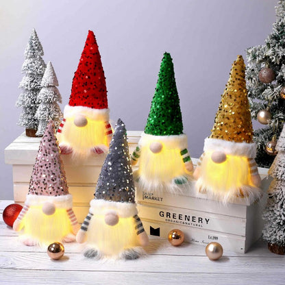 Rudolf Gnome Christmas Decoration – Lighted Gnome Figurine with Lantern, Premium Quality for Mantel, Shelf & Holiday Gift Exchange