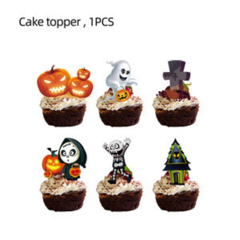 Halloween Horror Party Decoration Supplies – Disposable Dinnerware, Plastic Table Cover & Hanging Banner for Haunted House & Themed Event
