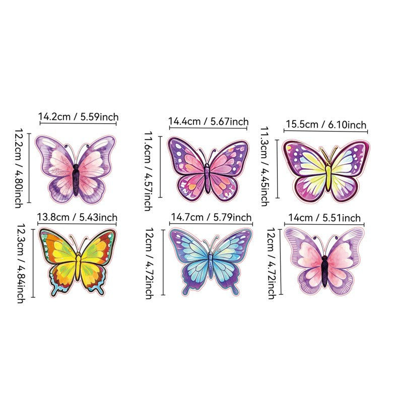 Butterfly & Letters Birthday Bunting Set – Themed Party Banner for Girls, Hanging Garland & Cake Picks Decoration Kit