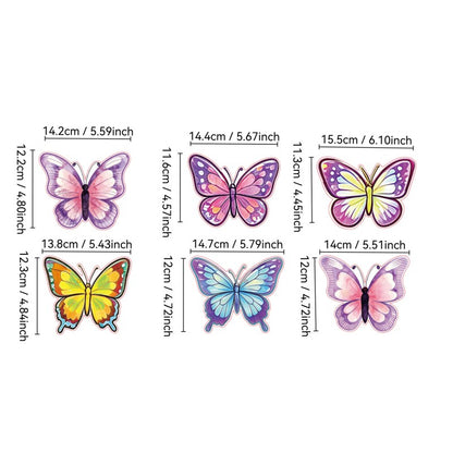 Butterfly & Letters Birthday Bunting Set – Themed Party Banner for Girls, Hanging Garland & Cake Picks Decoration Kit