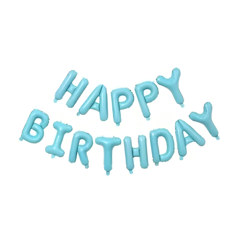 16 Inch Happy Birthday Foil Letter Balloons – Alphabet Banner Set for Kids Party Decor