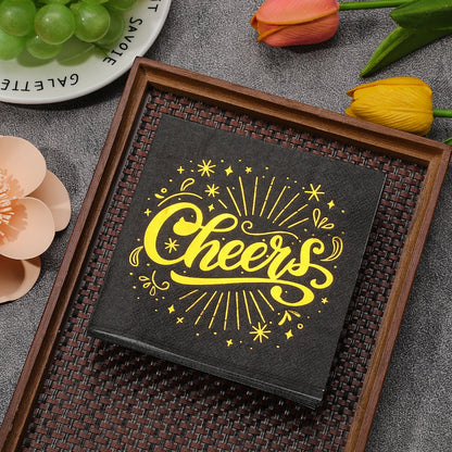 Custom Printed Square Paper Napkins 33x33cm - Bulk Disposable for Weddings, Parties & Fine Dining