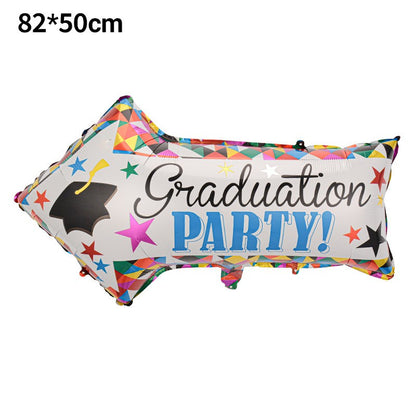 Graduation Foil Balloons – Mortarboard Cartoon Mylar Balloons for Grad Party, Ceremony & Celebration Decor