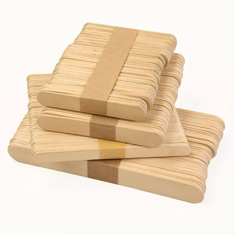 Food Grade Wooden Popsicle Sticks - Bulk Natural Birch for Ice Cream & Desserts