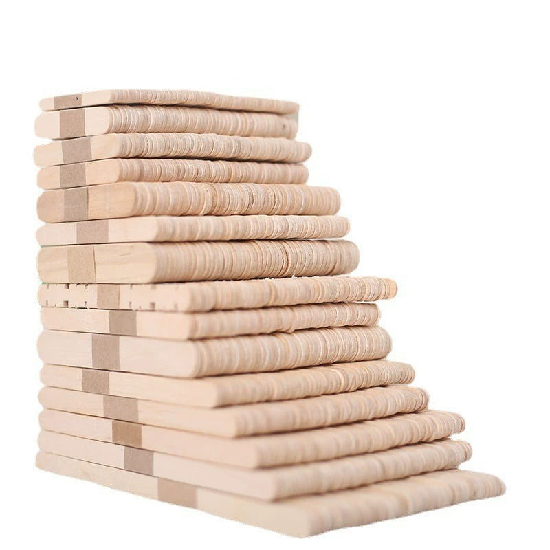 Food Grade Wooden Popsicle Sticks - Bulk Natural Birch for Ice Cream & Desserts